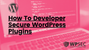 How To Developer Secure WordPress Plugins